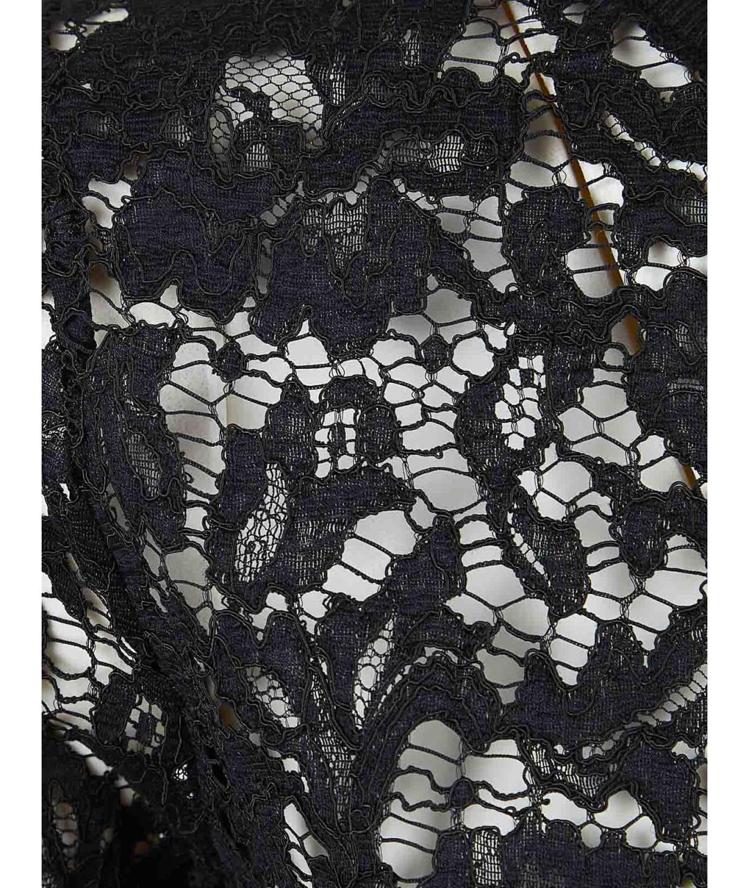 VALENTINO Черная кружевная футболка, фото 3