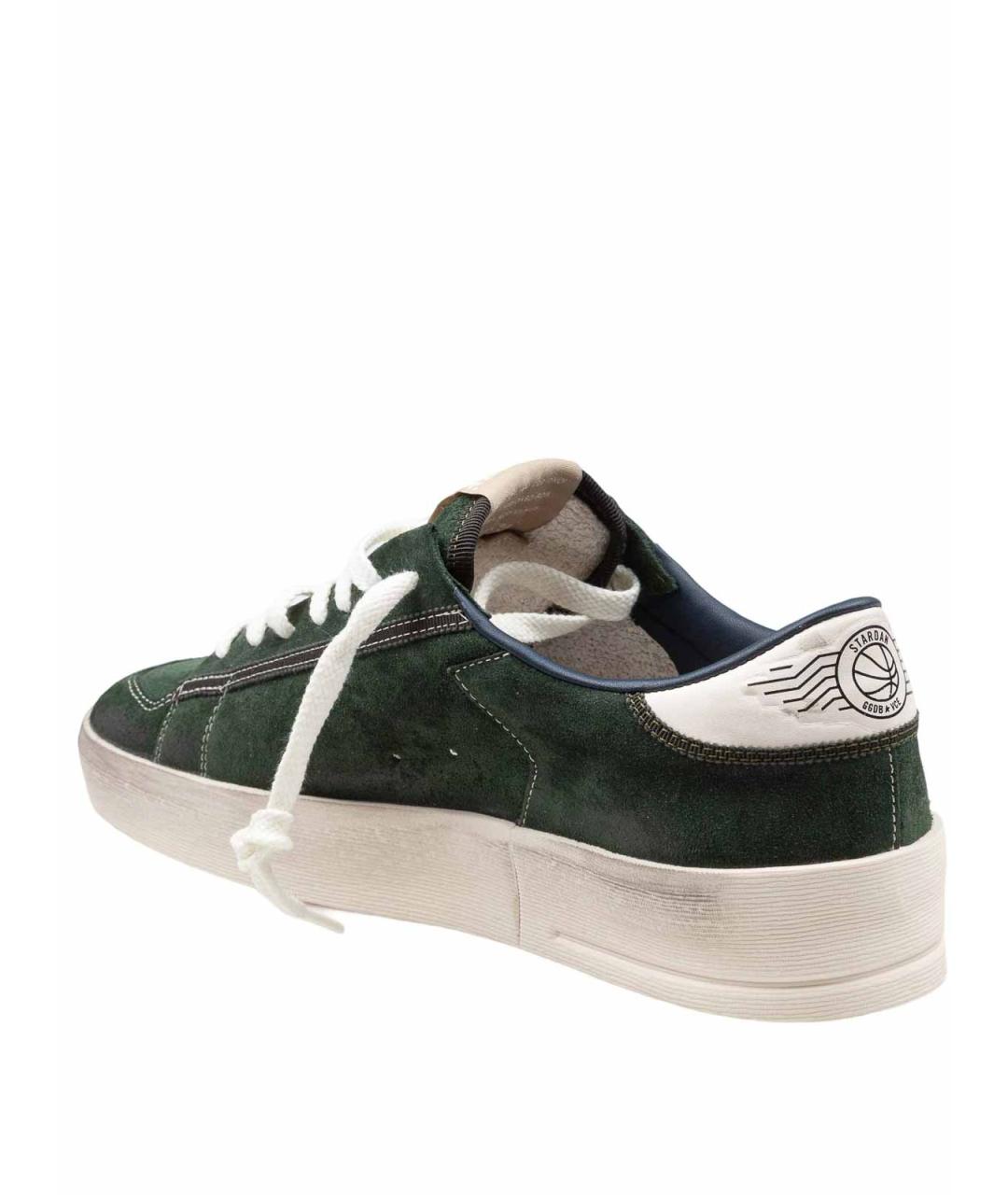 GOLDEN GOOSE DELUXE BRAND Зеленые кожаные низкие кроссовки / кеды, фото 4