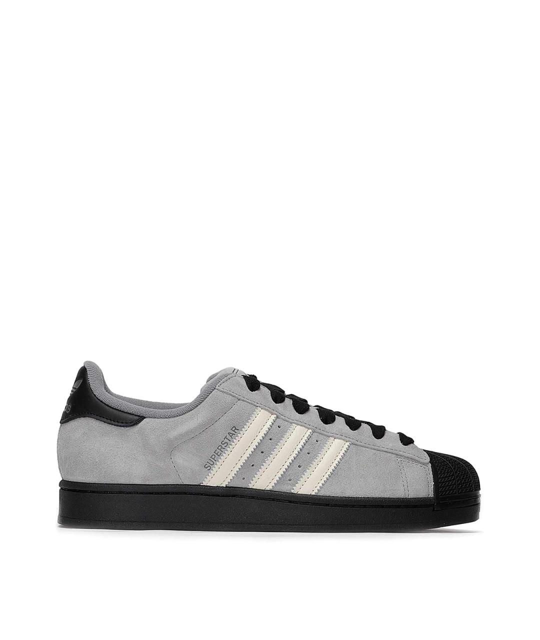ADIDAS Серые замшевые низкие кроссовки / кеды, фото 1