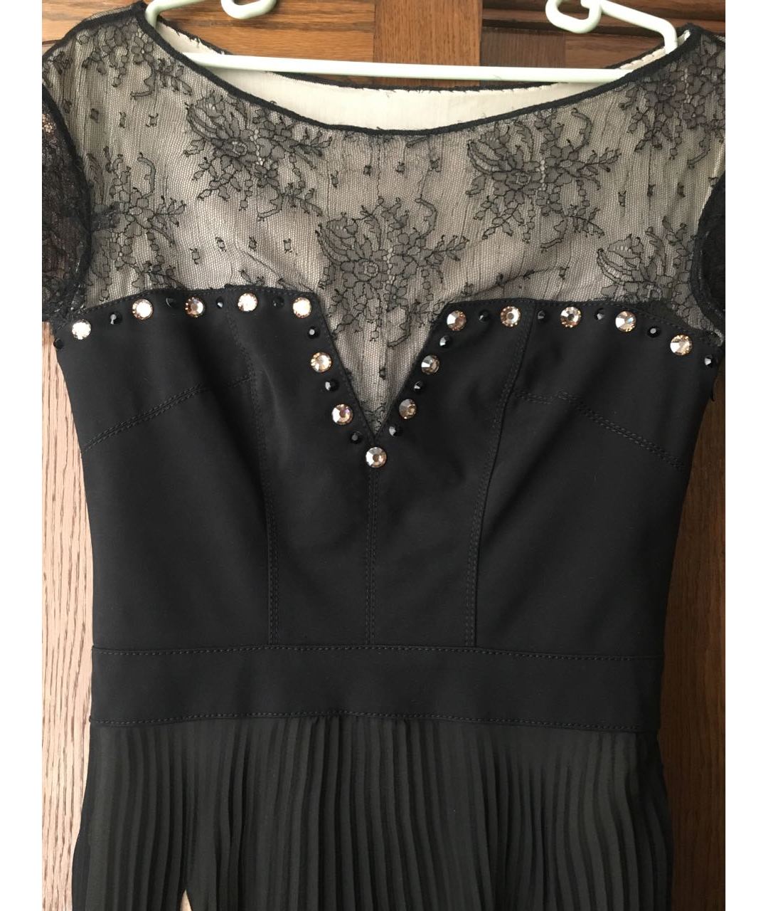 VDP Черное шифоновое вечернее платье, фото 4
