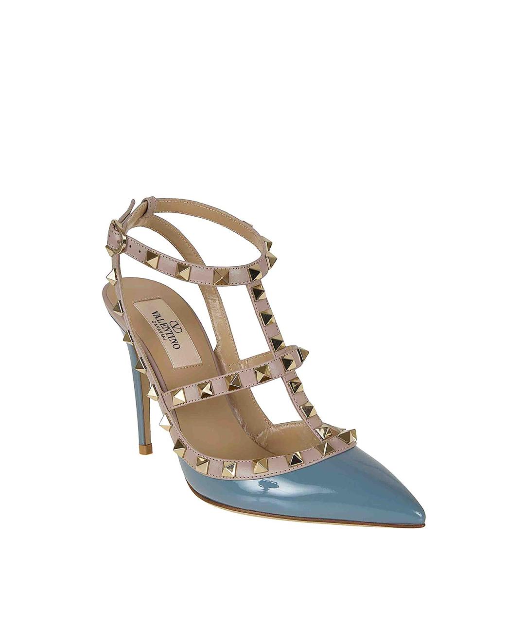 VALENTINO Голубые туфли из лакированной кожи, фото 2
