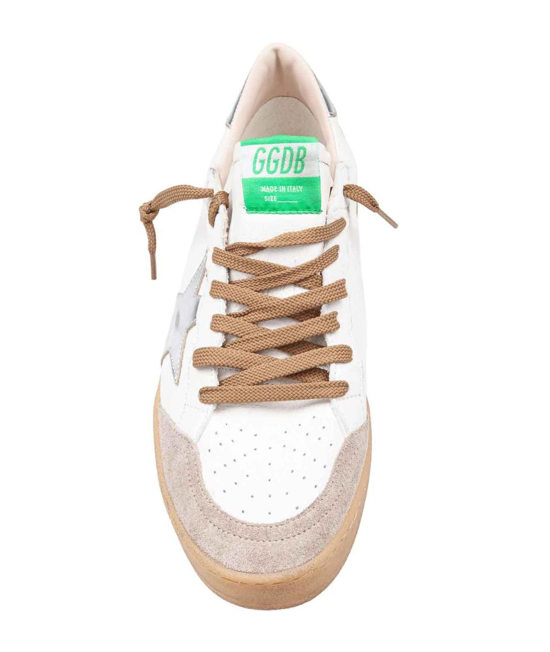 GOLDEN GOOSE DELUXE BRAND Белые кожаные низкие кроссовки / кеды, фото 3