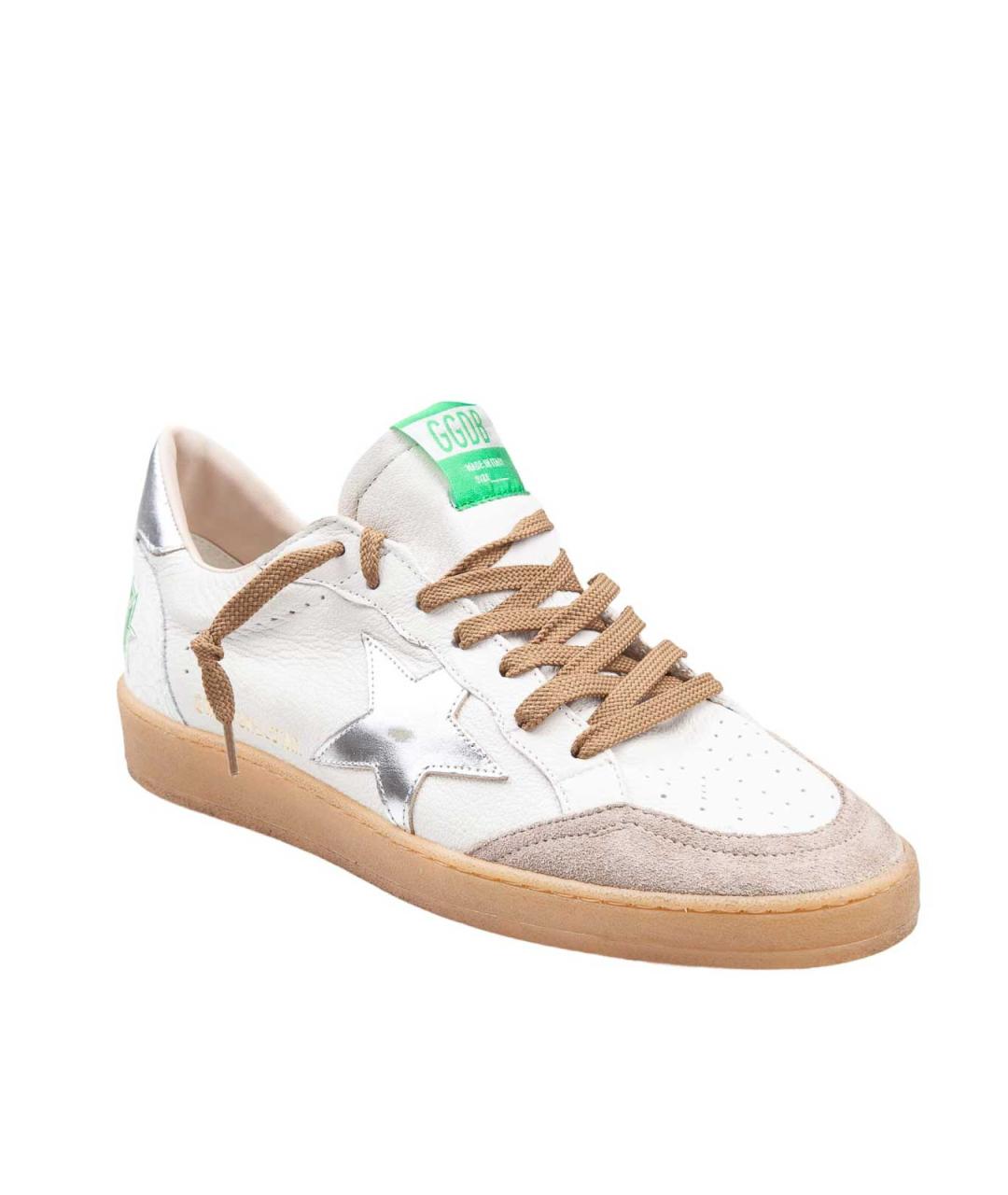 GOLDEN GOOSE DELUXE BRAND Белые кожаные низкие кроссовки / кеды, фото 2