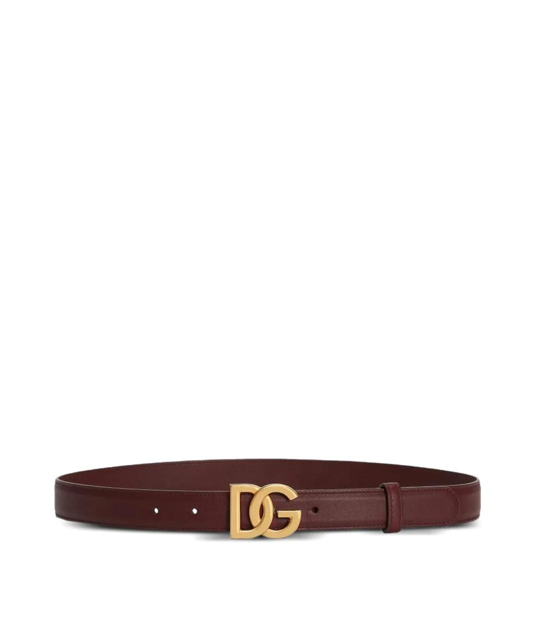 DOLCE&GABBANA Бордовый ремень, фото 1