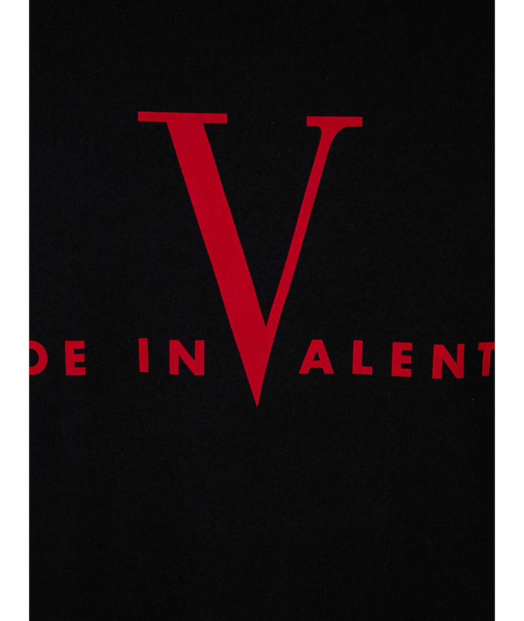 VALENTINO Черная хлопковая футболка, фото 3