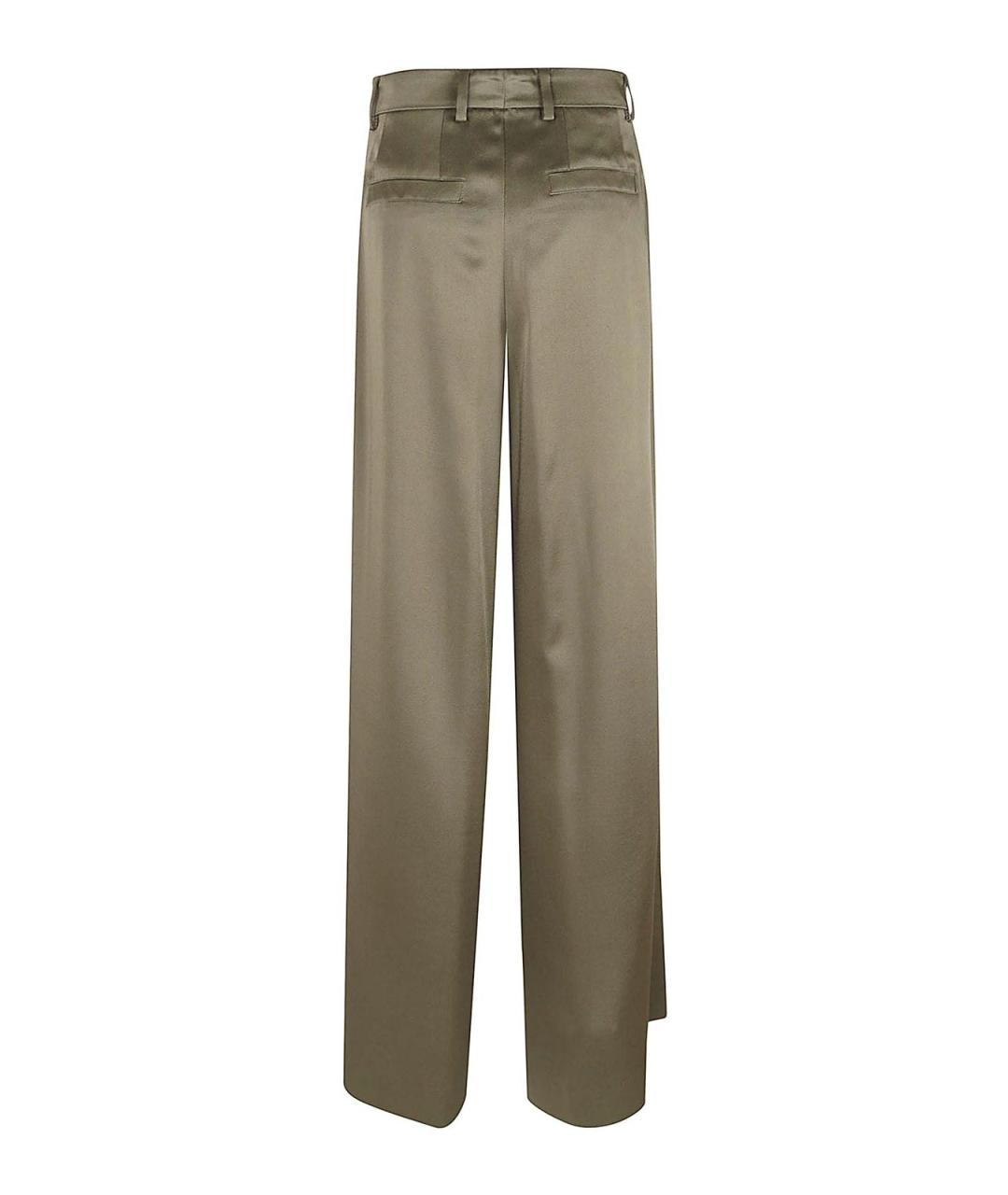 DRIES VAN NOTEN Коричневые ацетатные брюки широкие, фото 3