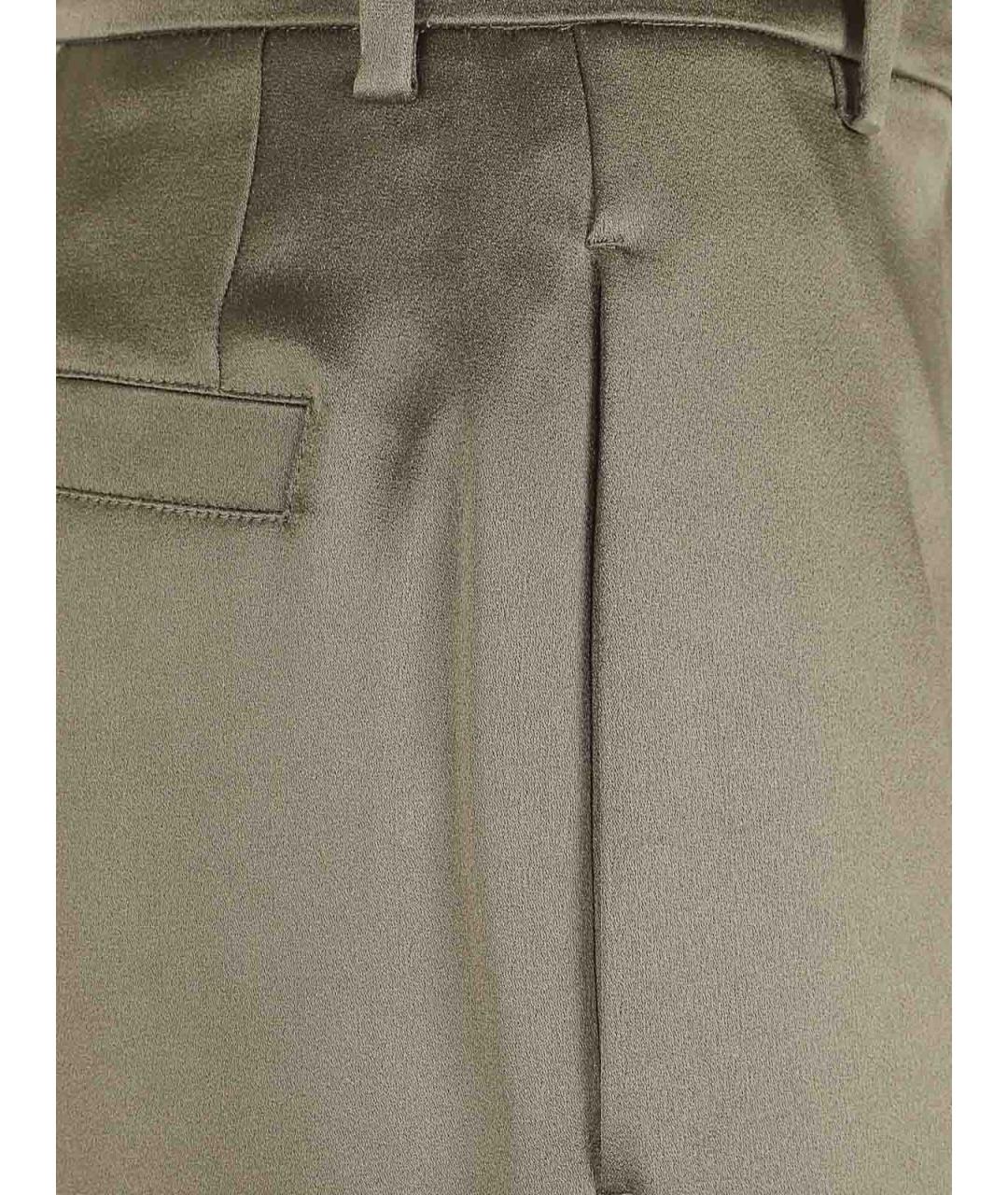 DRIES VAN NOTEN Коричневые ацетатные брюки широкие, фото 2