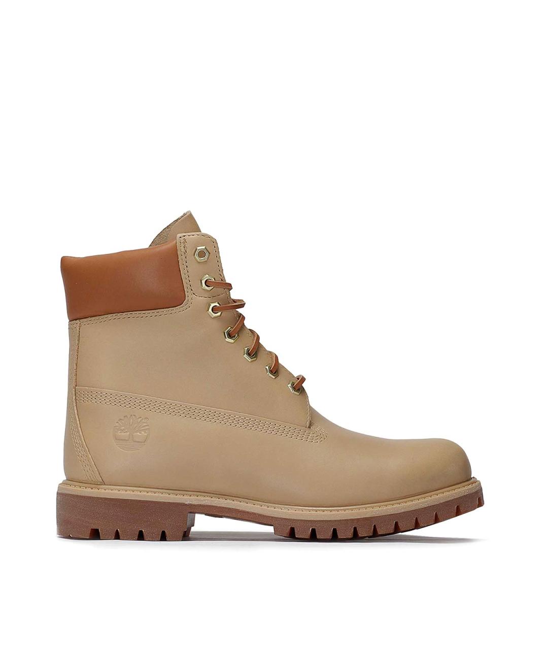 TIMBERLAND Бежевые кожаные низкие ботинки, фото 1