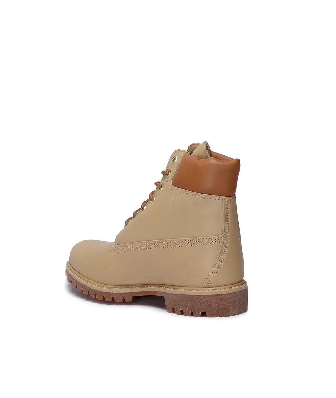 TIMBERLAND Бежевые кожаные низкие ботинки, фото 3