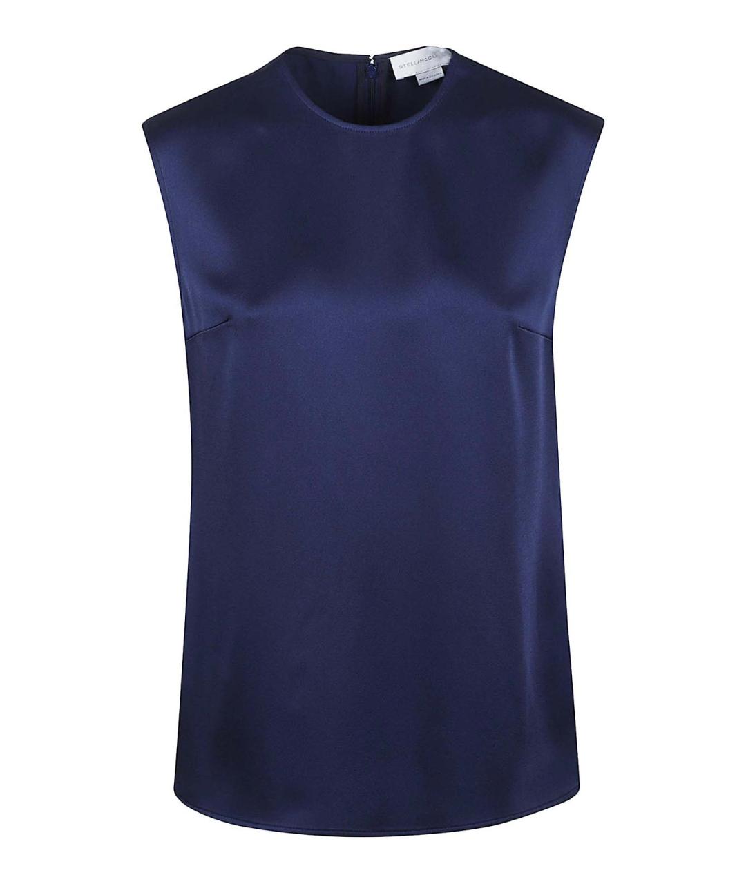 STELLA MCCARTNEY Синяя шелковая майка, фото 1
