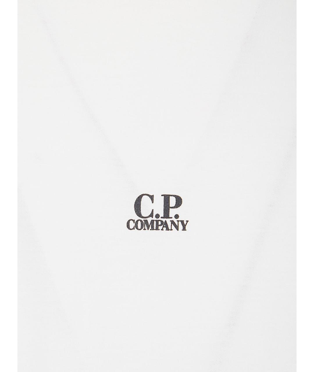 CP COMPANY Белая хлопковая футболка, фото 3