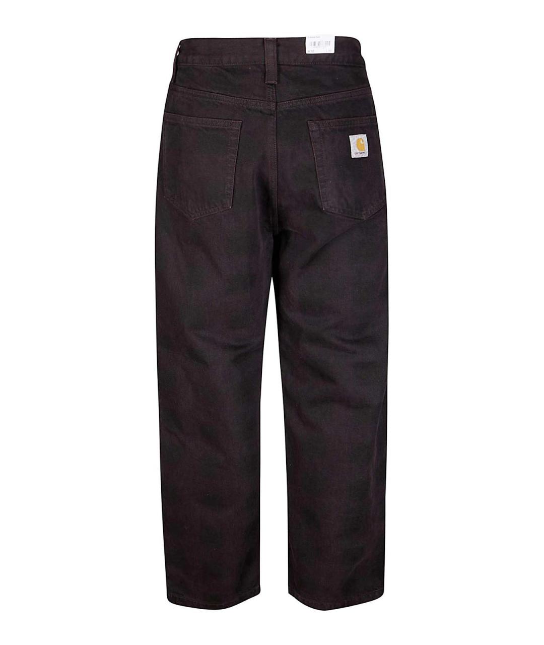 CARHARTT Черные хлопковые прямые джинсы, фото 2