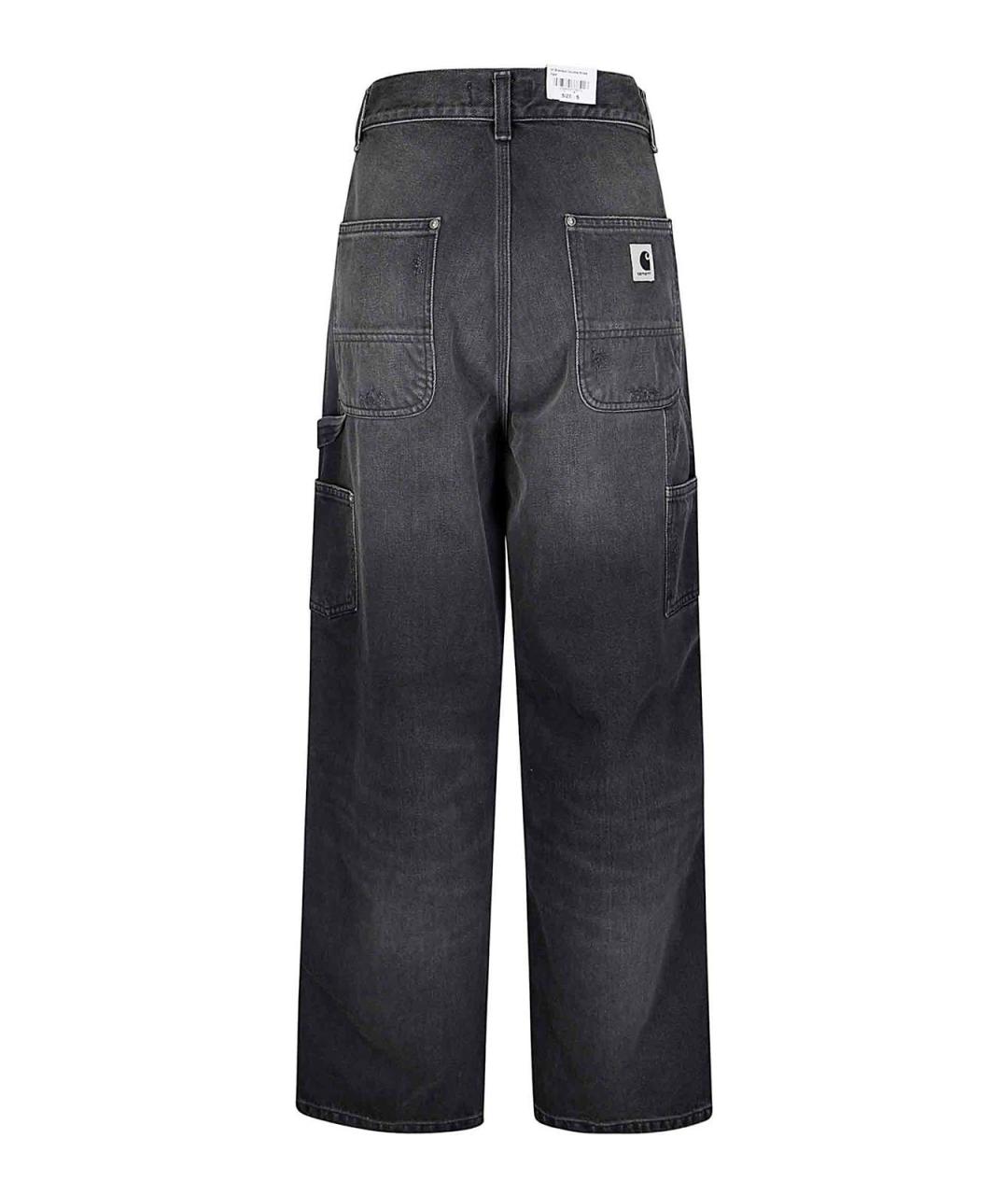 CARHARTT Черные хлопковые прямые джинсы, фото 2