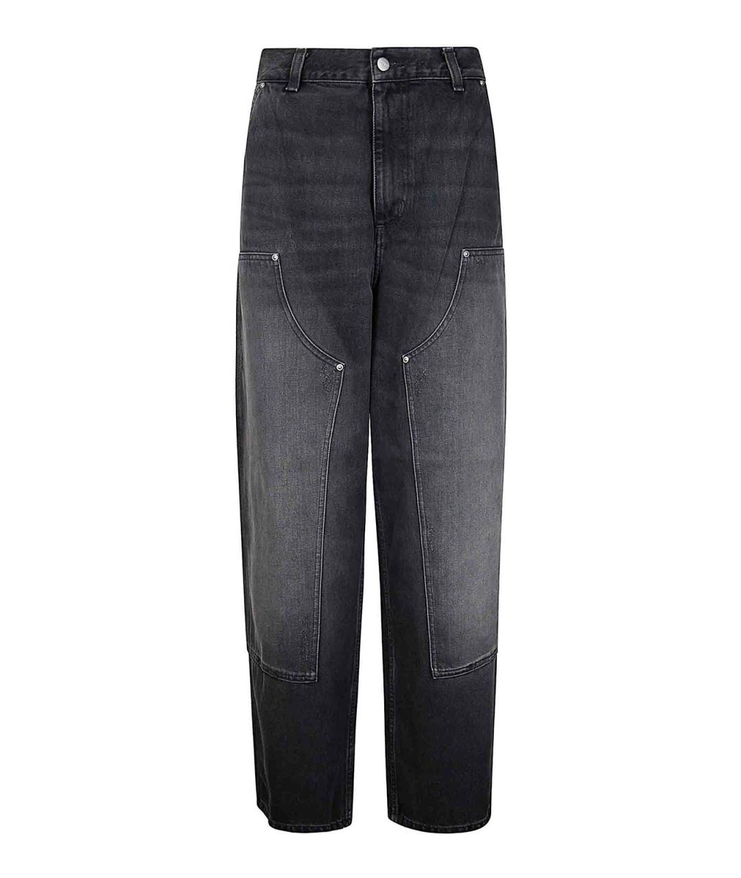 CARHARTT Черные хлопковые прямые джинсы, фото 1