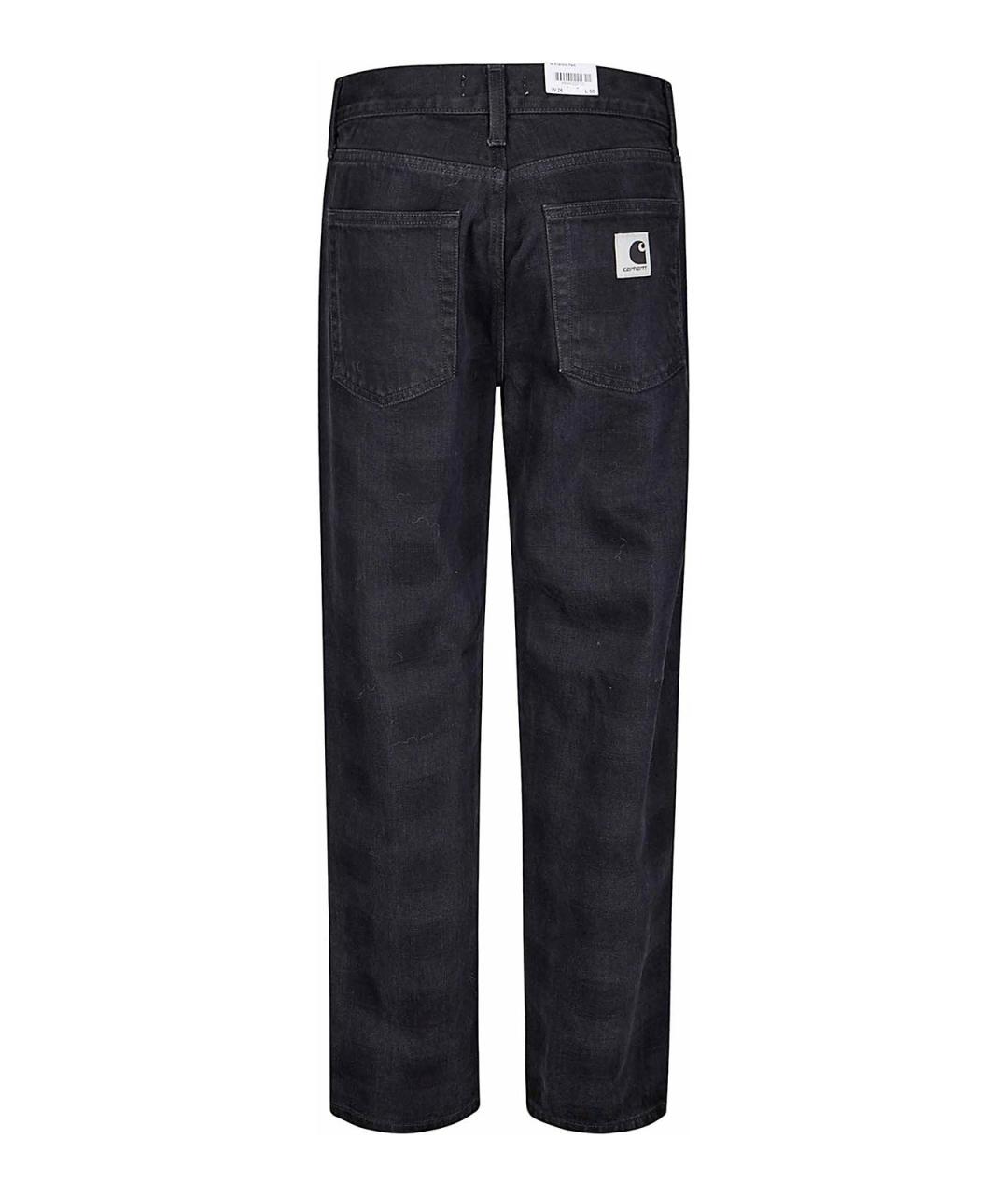 CARHARTT Черные хлопковые прямые джинсы, фото 2