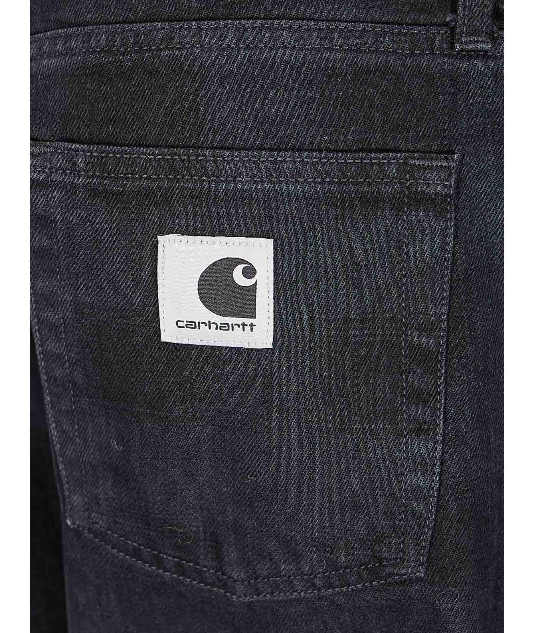 CARHARTT Черные хлопковые прямые джинсы, фото 3