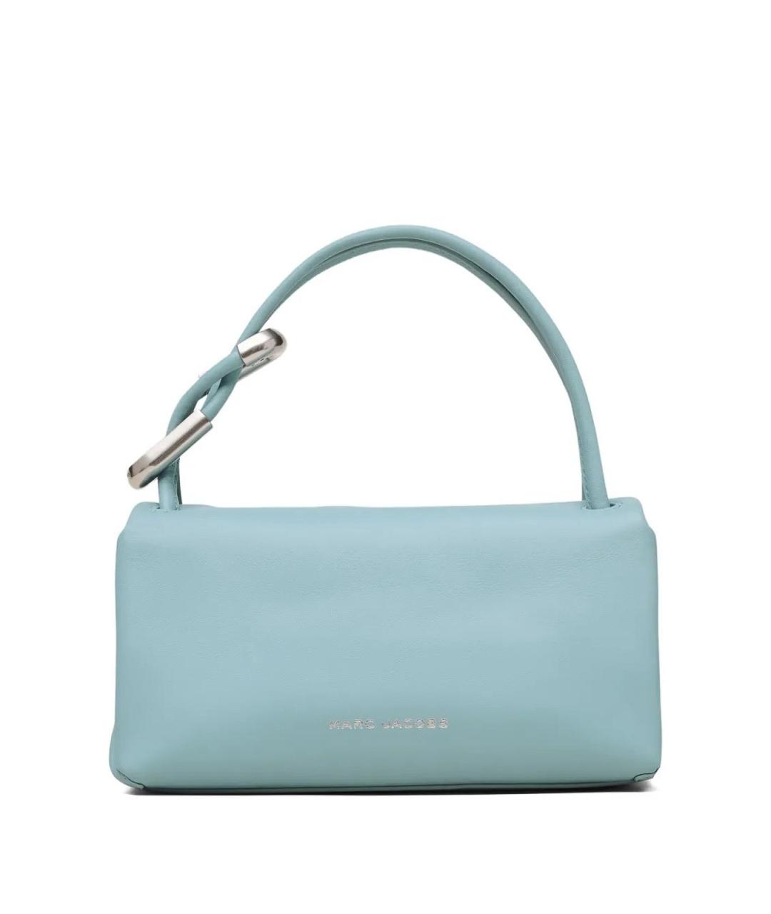 MARC JACOBS Голубая кожаная сумка с короткими ручками, фото 3