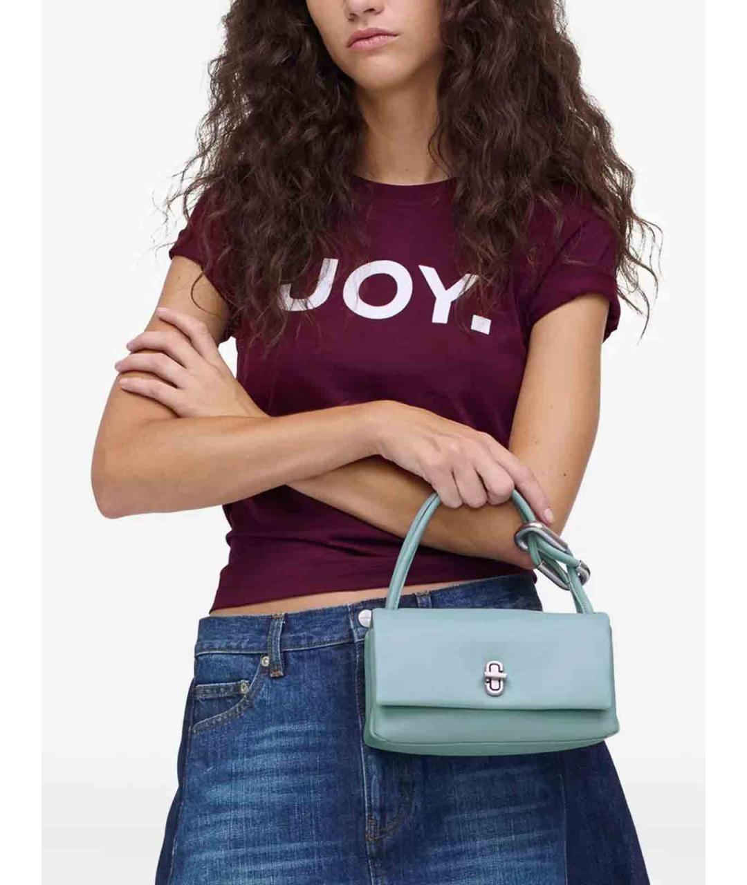 MARC JACOBS Голубая кожаная сумка с короткими ручками, фото 2