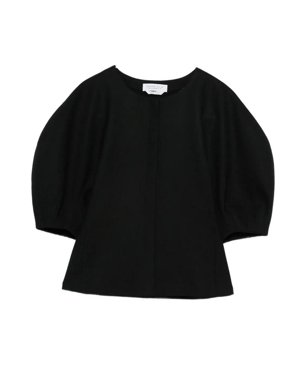 GABRIELA HEARST Черная шерстяная футболка, фото 1
