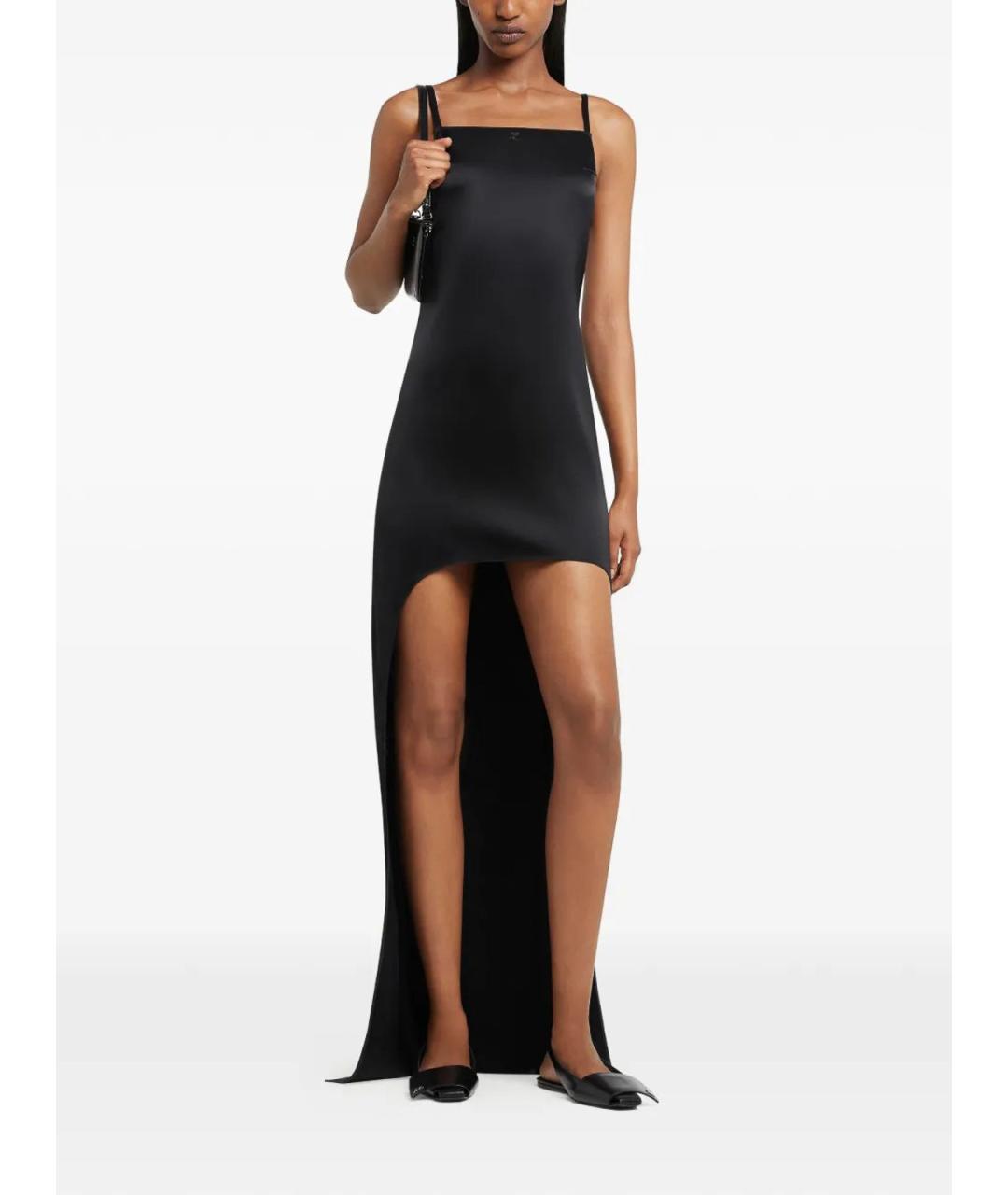 COURREGES Черное ацетатное платье, фото 2