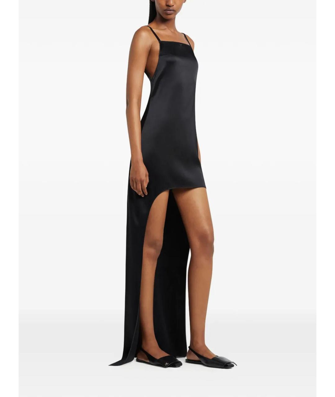 COURREGES Черное ацетатное платье, фото 4