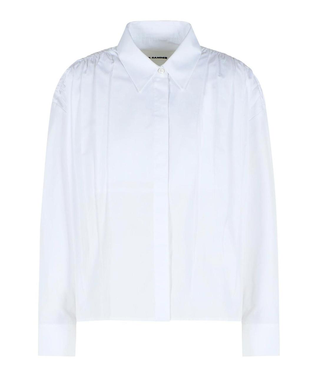 JIL SANDER Белая хлопковая рубашка, фото 1