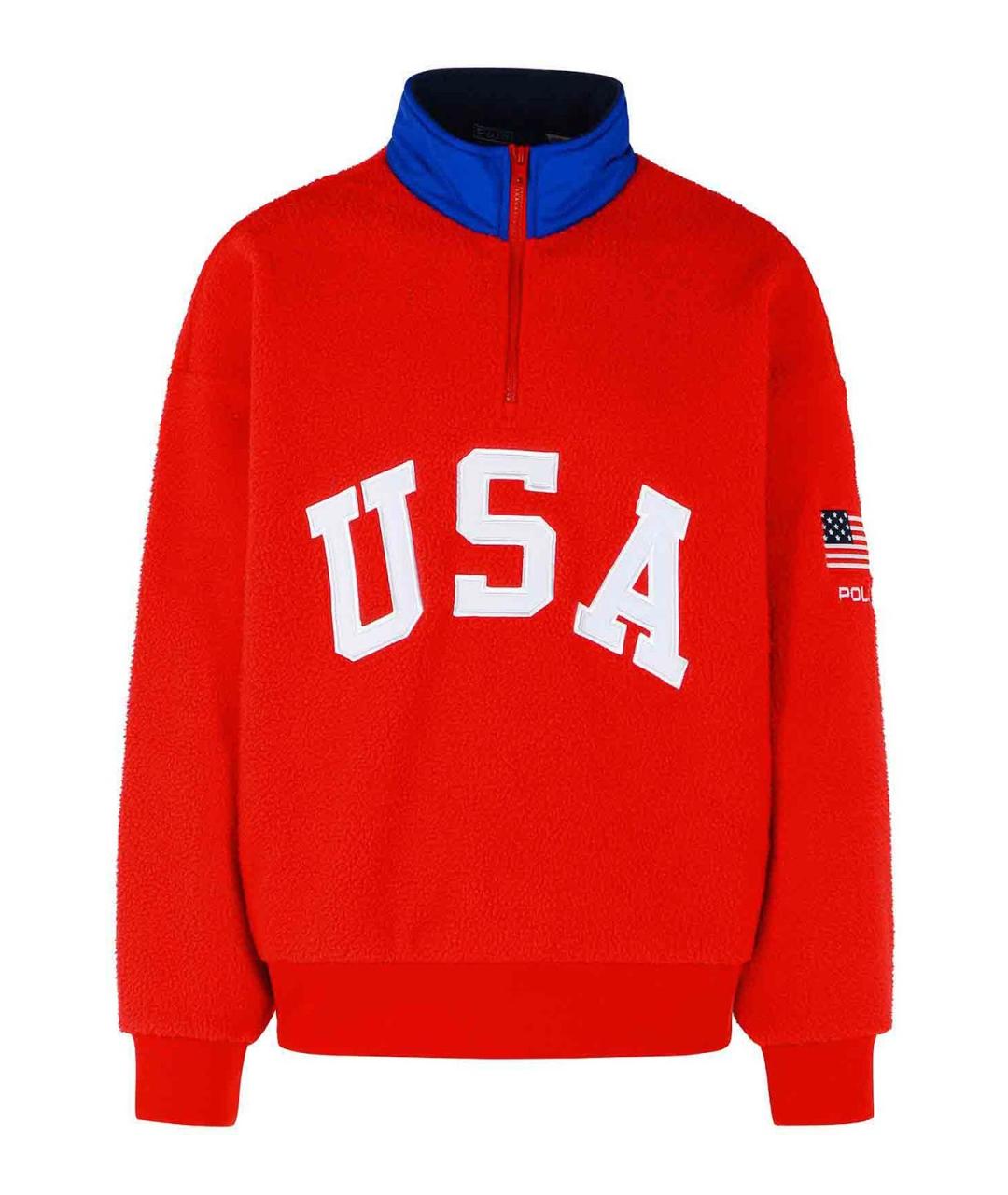 POLO RALPH LAUREN Красный полиэстеровый джемпер / свитер, фото 1