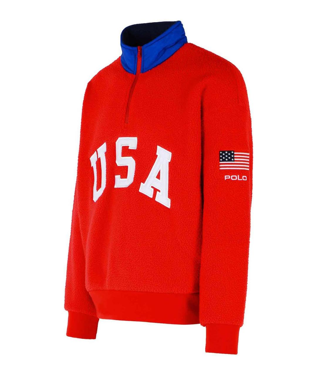 POLO RALPH LAUREN Красный полиэстеровый джемпер / свитер, фото 3