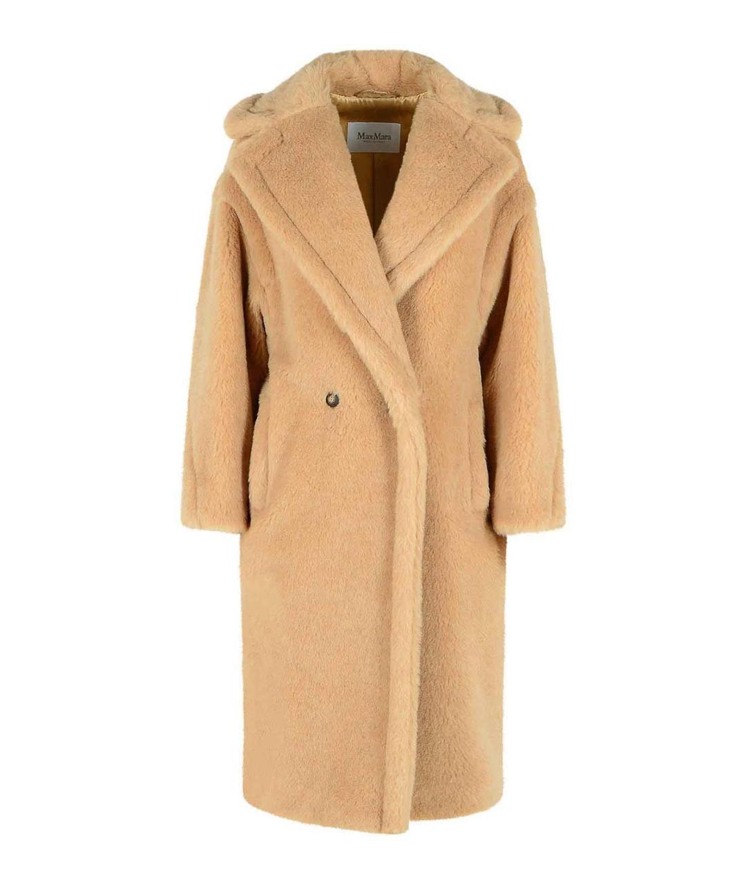 MAX MARA Коричневая шерстяная шуба, фото 1
