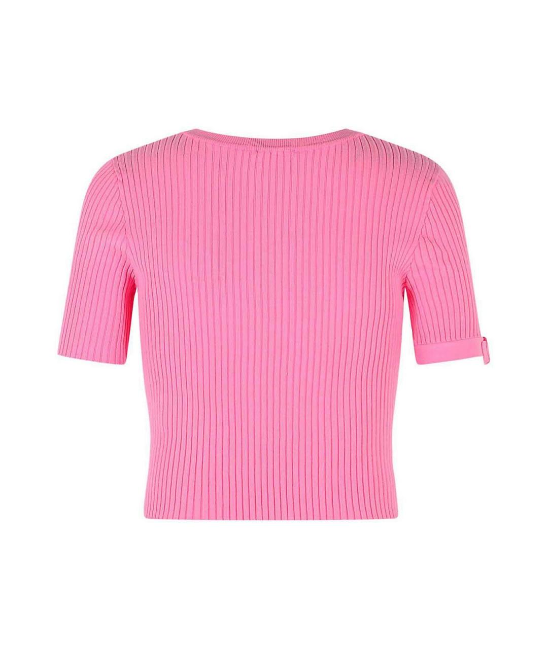 COURREGES Розовая вискозная футболка, фото 2