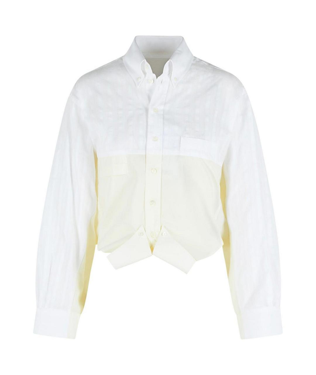 MM6 MAISON MARGIELA Белая хлопковая рубашка, фото 1