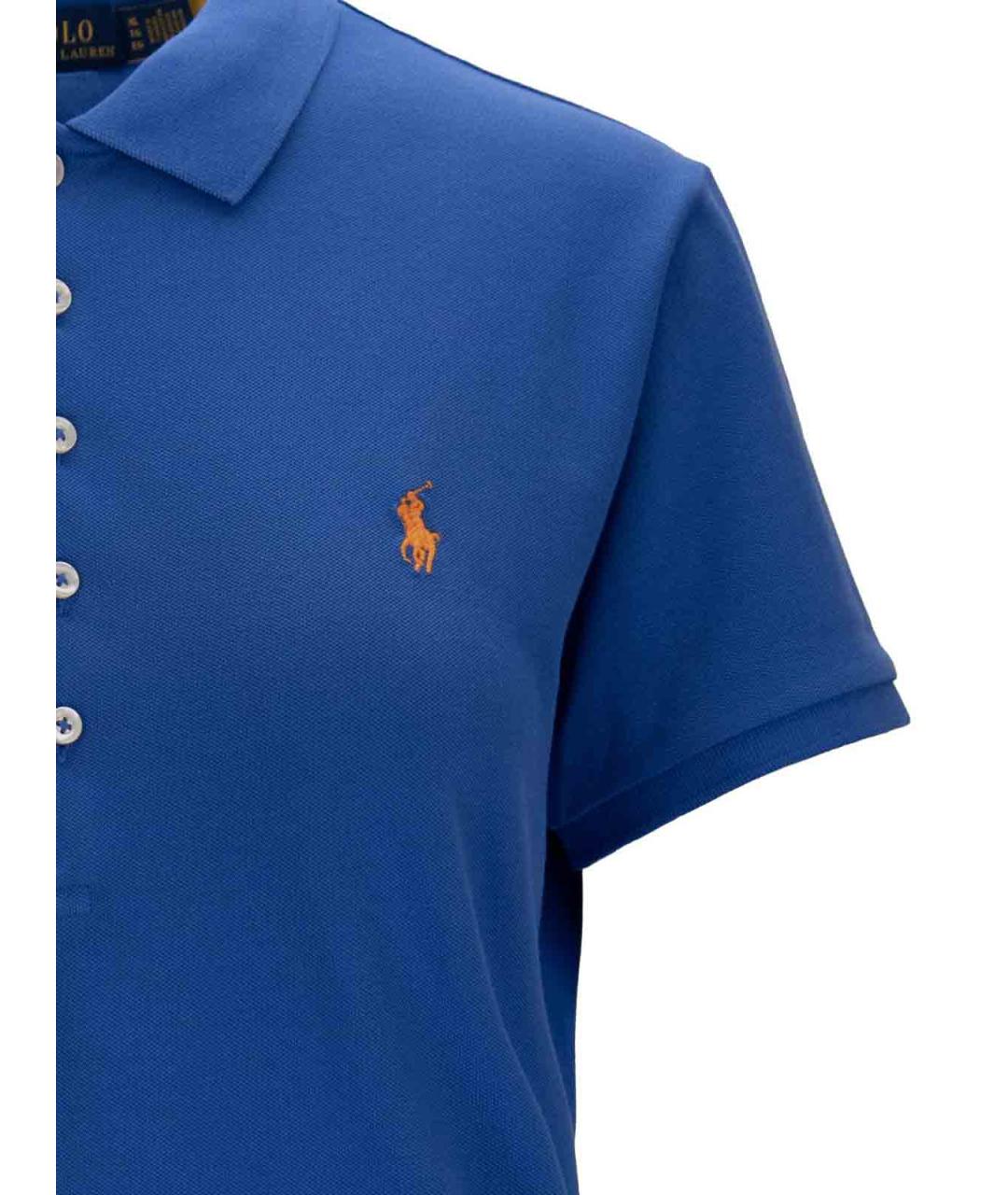 POLO RALPH LAUREN Синяя хлопковая футболка, фото 4