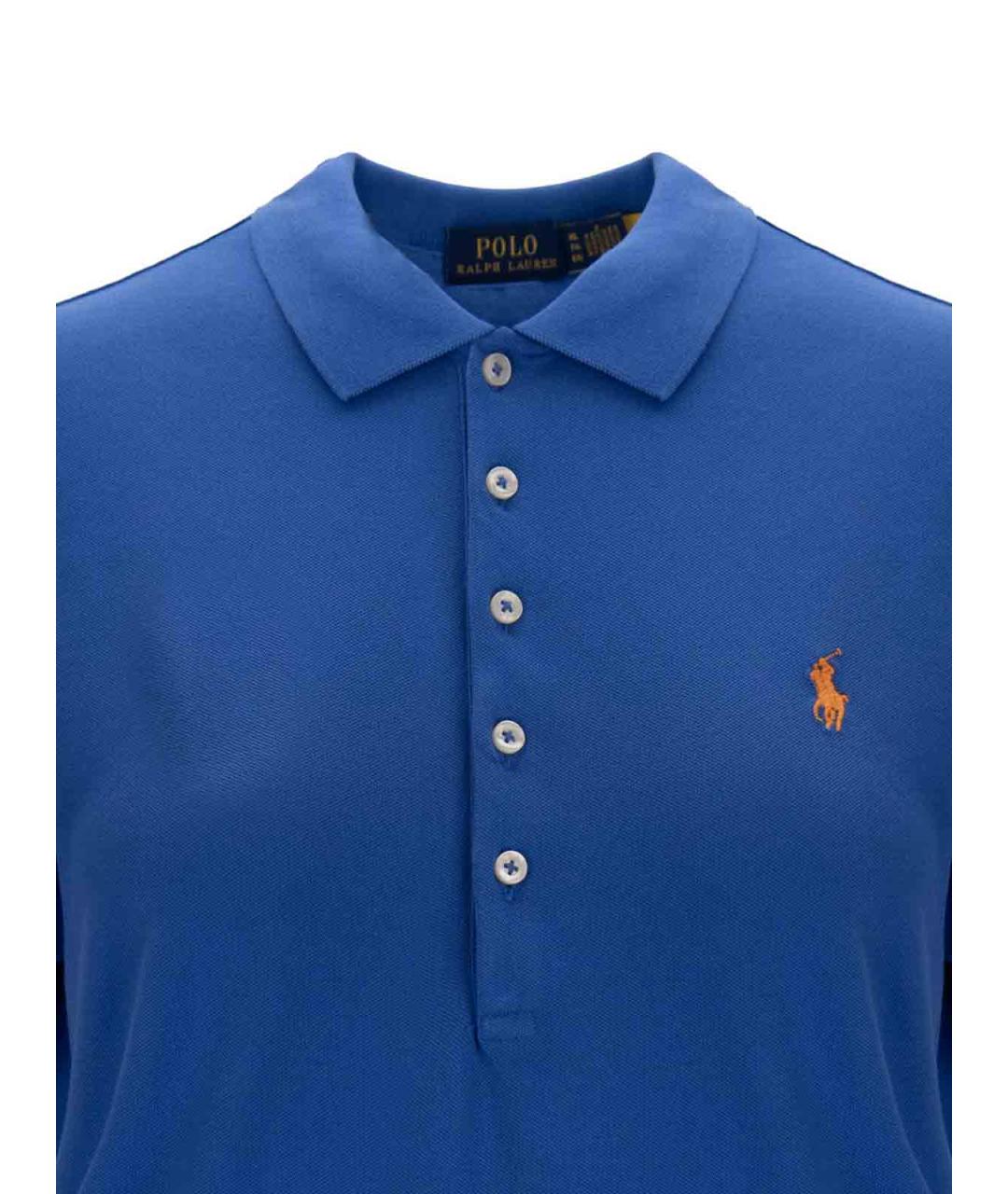 POLO RALPH LAUREN Синяя хлопковая футболка, фото 3