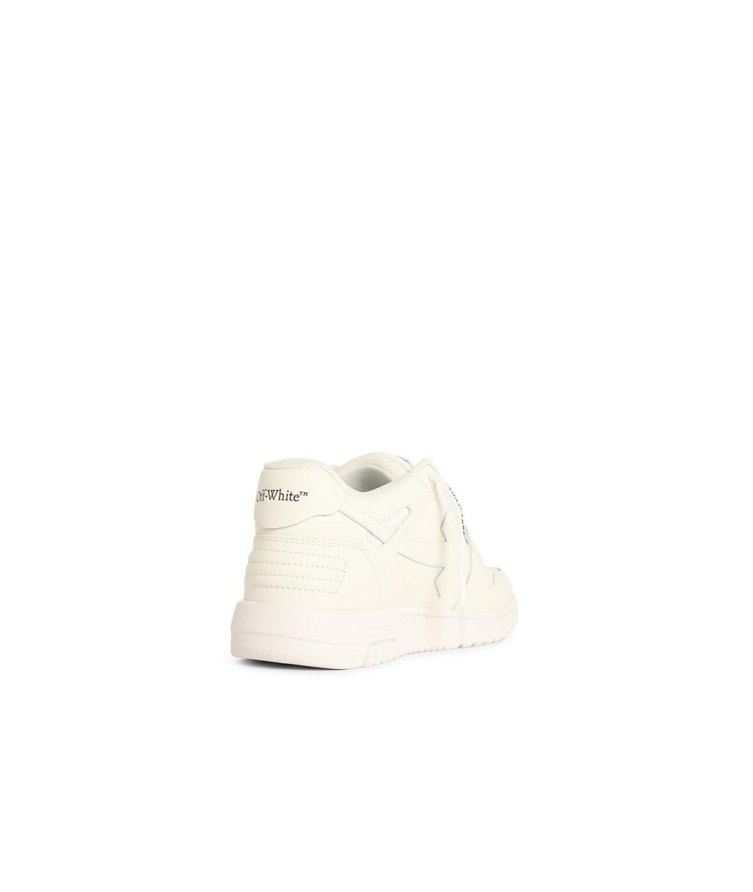 OFF-WHITE Белые кожаные низкие кроссовки / кеды, фото 3