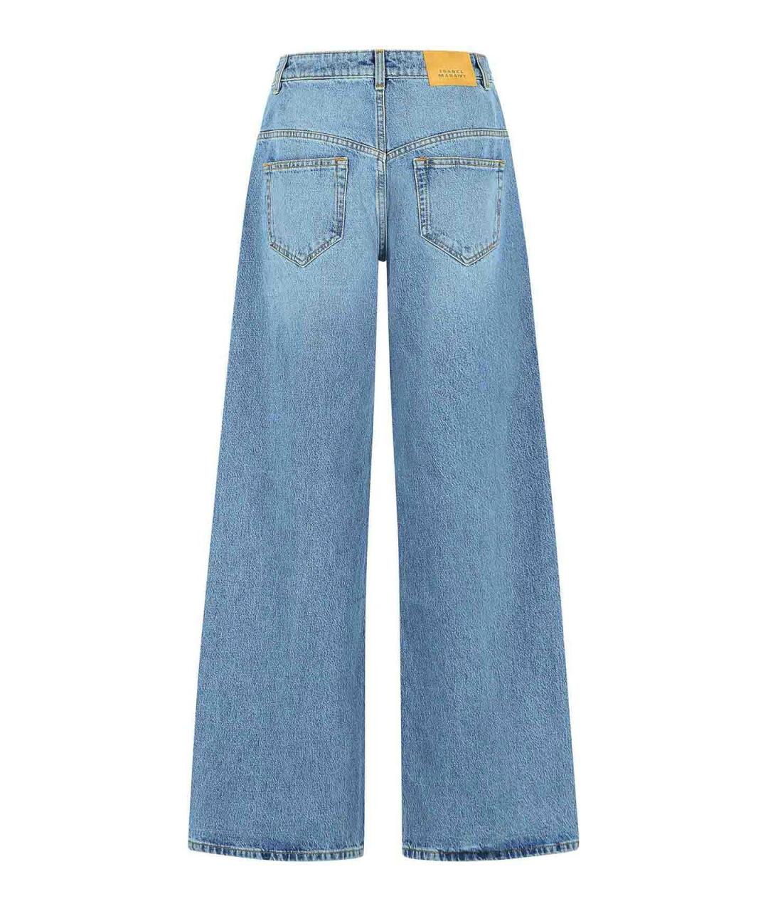 ISABEL MARANT Голубые хлопковые прямые джинсы, фото 2