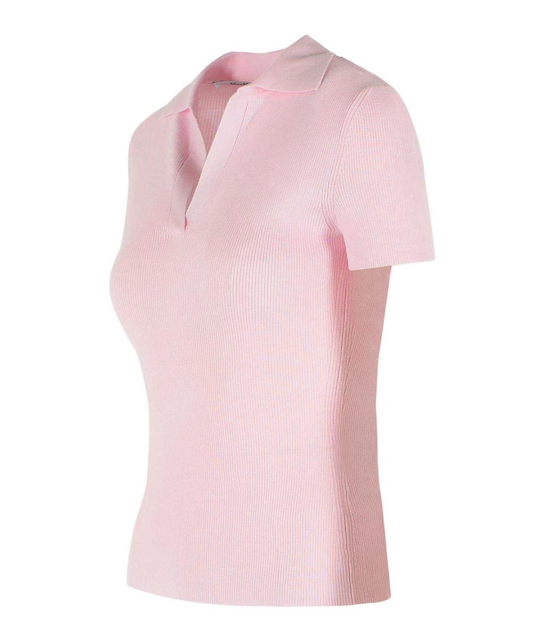 MAX MARA Розовая шерстяная футболка, фото 1