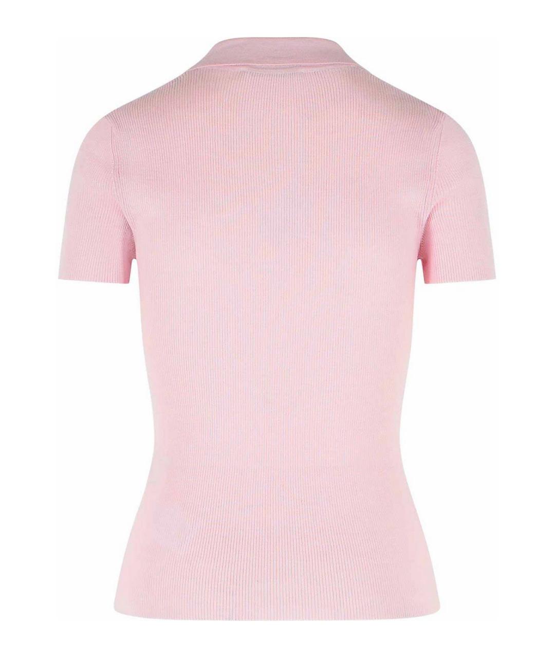 MAX MARA Розовая шерстяная футболка, фото 2
