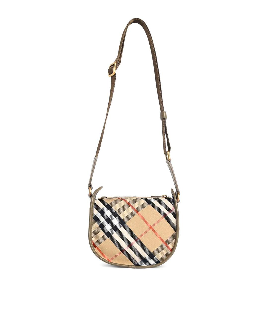 BURBERRY Бежевая хлопковая сумка через плечо, фото 3