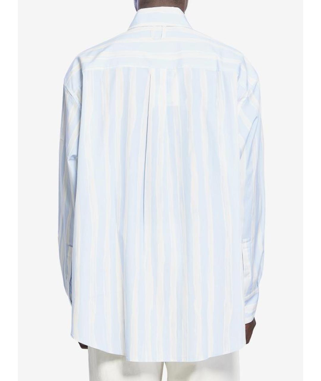 JACQUEMUS Голубая хлопковая кэжуал рубашка, фото 6