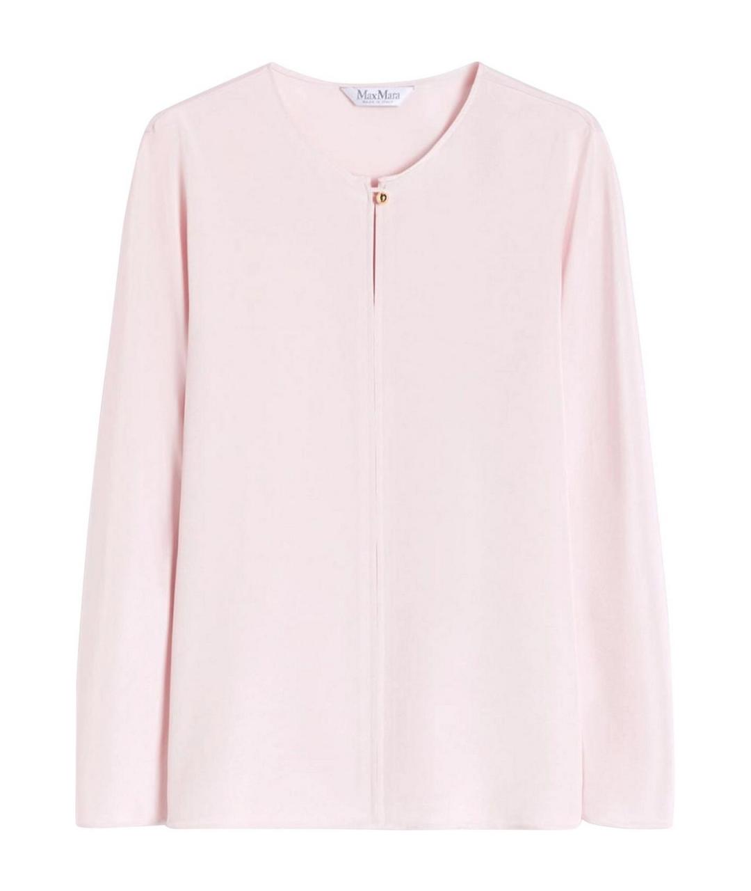 MAX MARA Розовая шелковая рубашка, фото 1