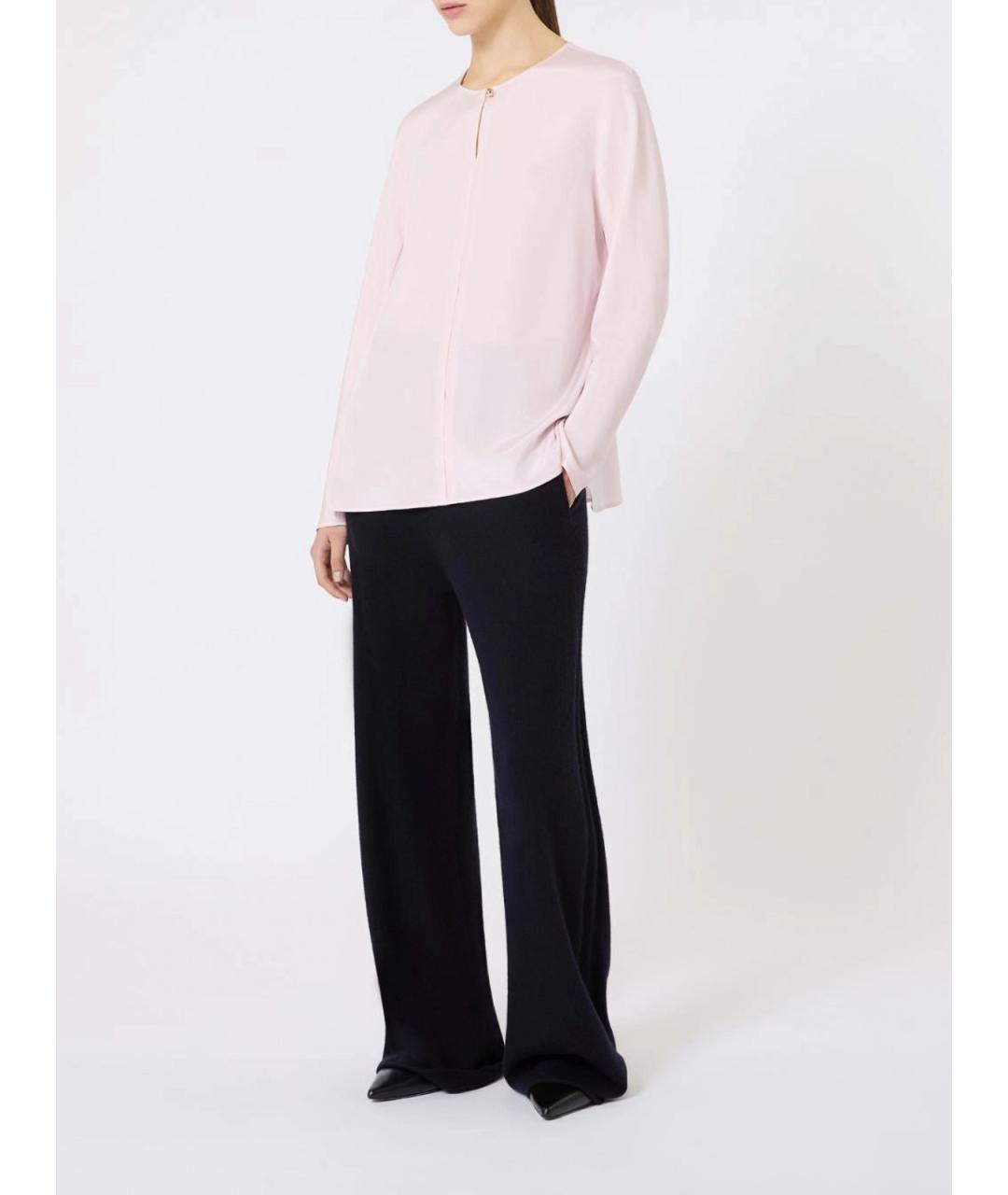 MAX MARA Розовая шелковая рубашка, фото 2