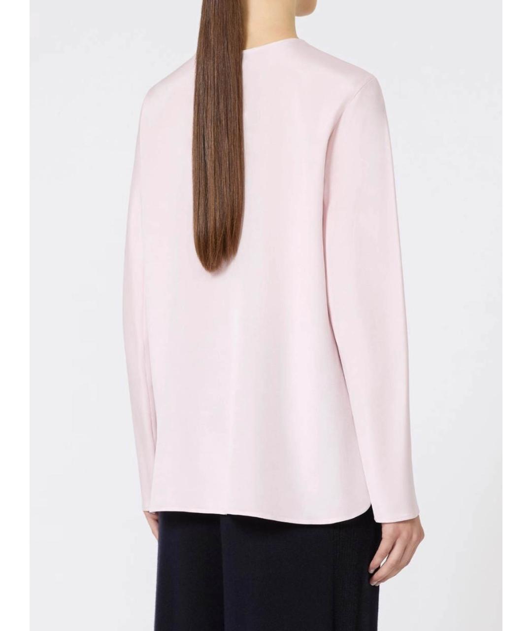 MAX MARA Розовая шелковая рубашка, фото 3