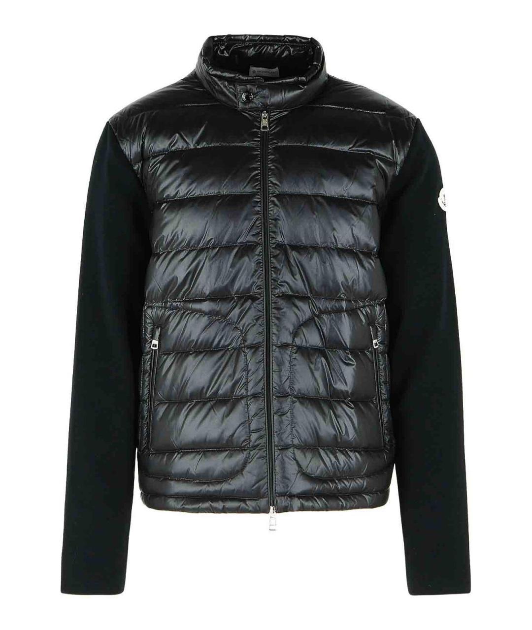 MONCLER Черный шерстяной кардиган, фото 1