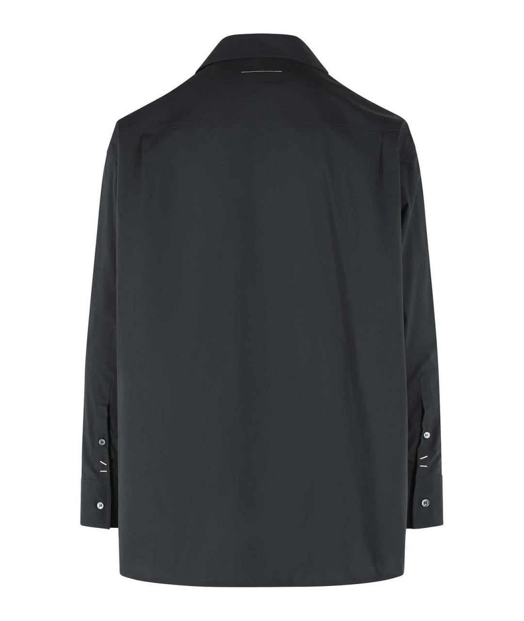 MM6 MAISON MARGIELA Черная хлопковая классическая рубашка, фото 2