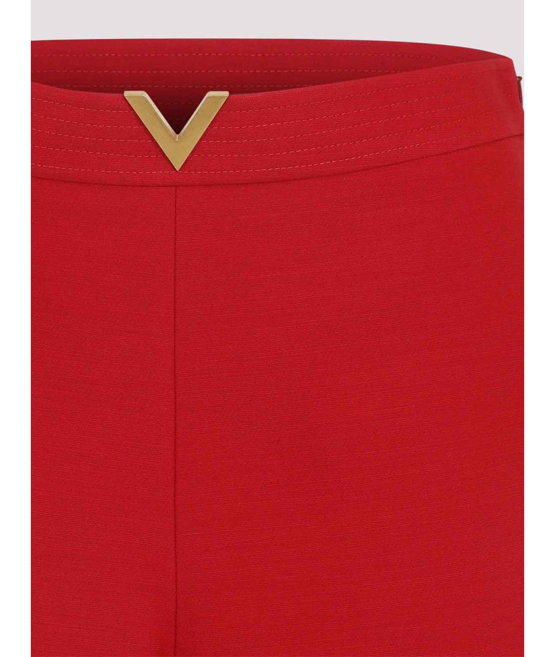 VALENTINO Красные шерстяные шорты, фото 3