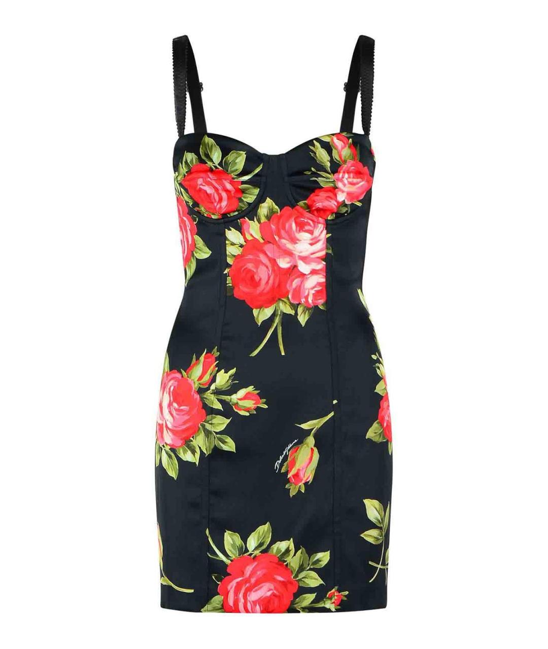 DOLCE&GABBANA Черное вискозное коктейльное платье, фото 1