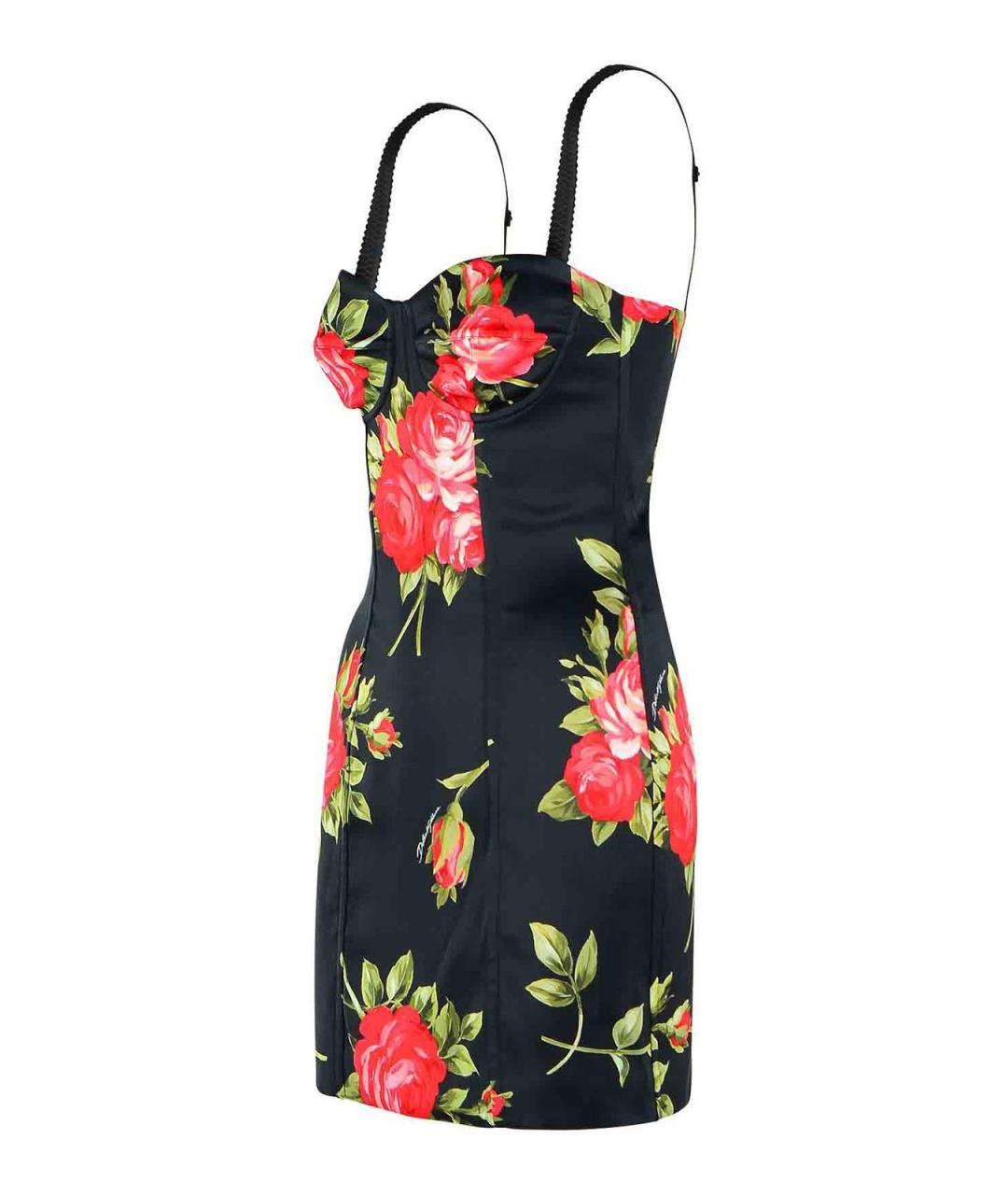 DOLCE&GABBANA Черное вискозное коктейльное платье, фото 3