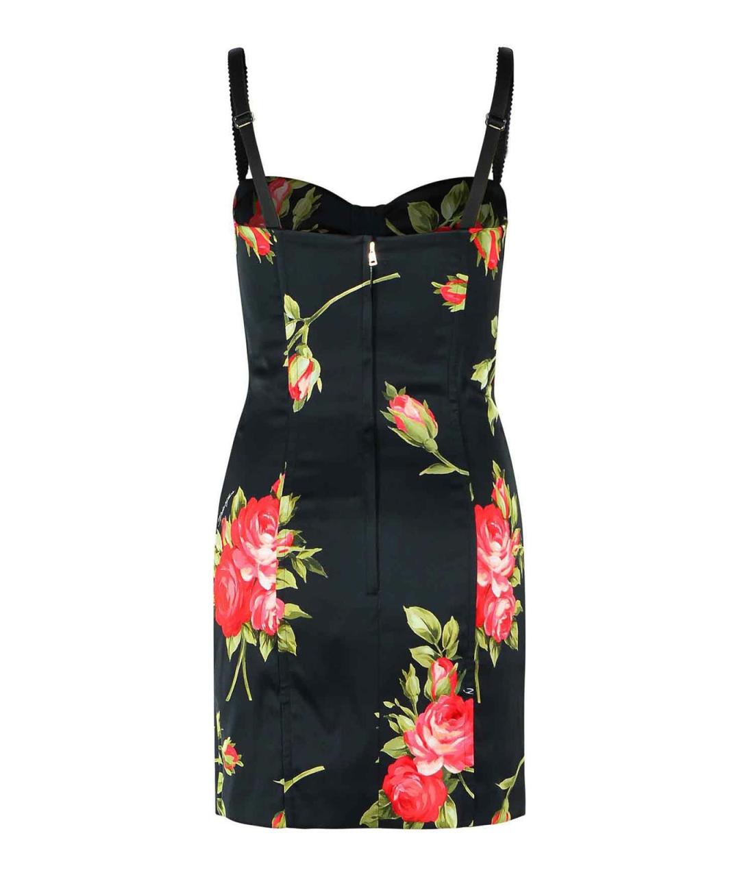 DOLCE&GABBANA Черное вискозное коктейльное платье, фото 2