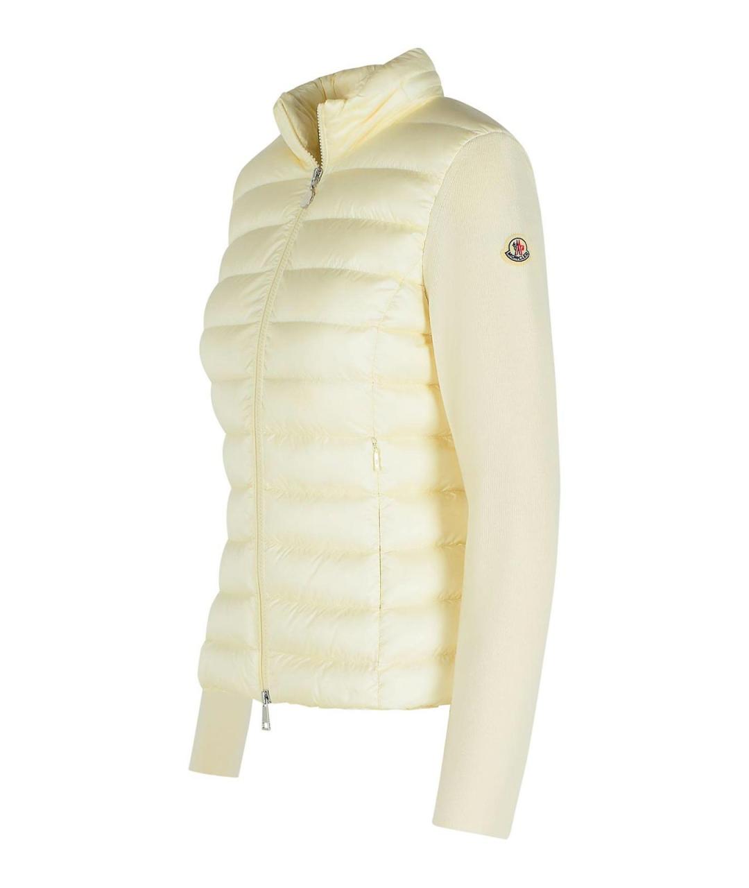 MONCLER Бежевая полиамидовая куртка, фото 3