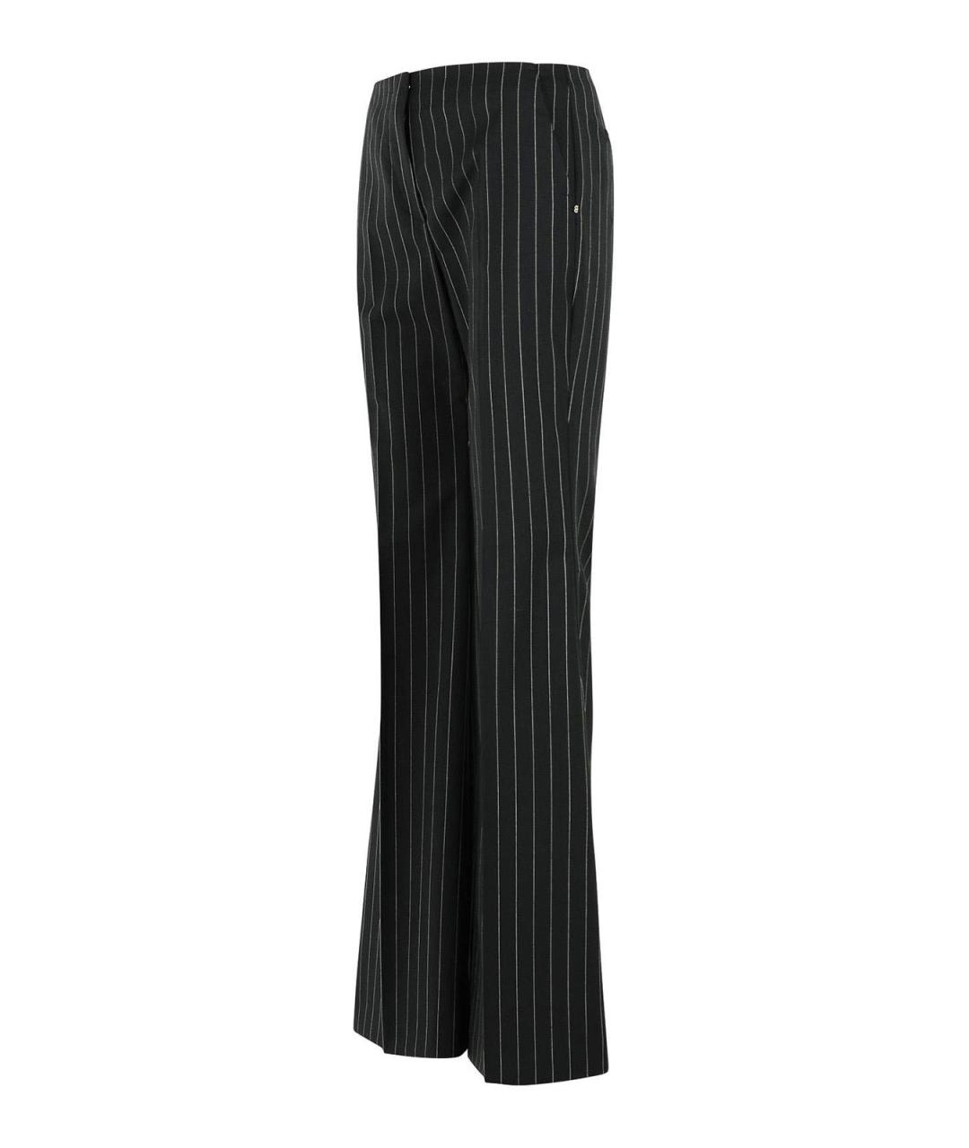 SPORTMAX Черные полиэстеровые брюки широкие, фото 3